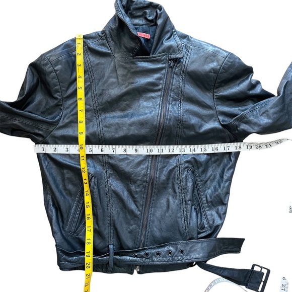 Alice & Olivia Black genuine Leather Jacket - Picture 12 of 13